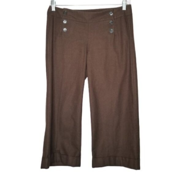 Express Studio Brown Gaucho Sailor Pants - Picture 1 of 7
